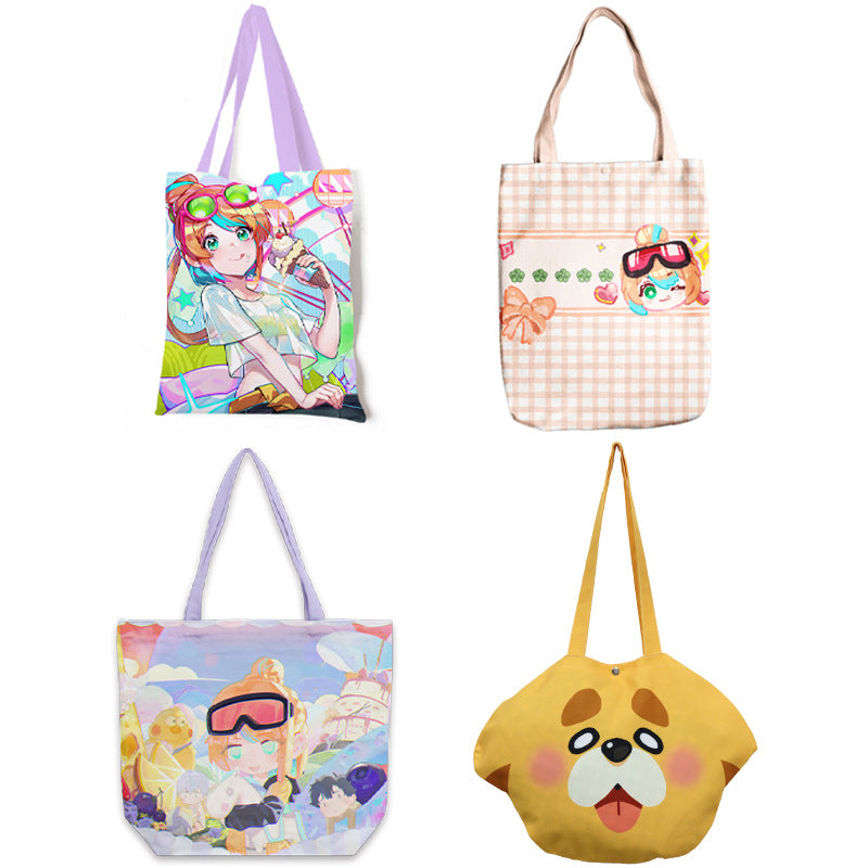 Customized canvas bag, can be used with pets, animation, star photos, is the best gift for friends and family