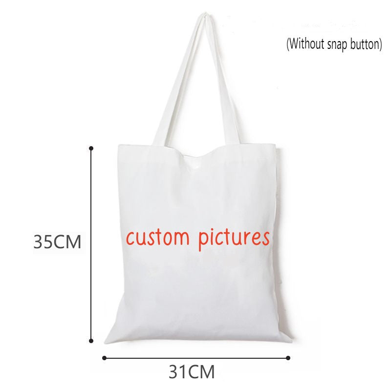 Customized canvas bag, can be used with pets, animation, star photos, is the best gift for friends and family