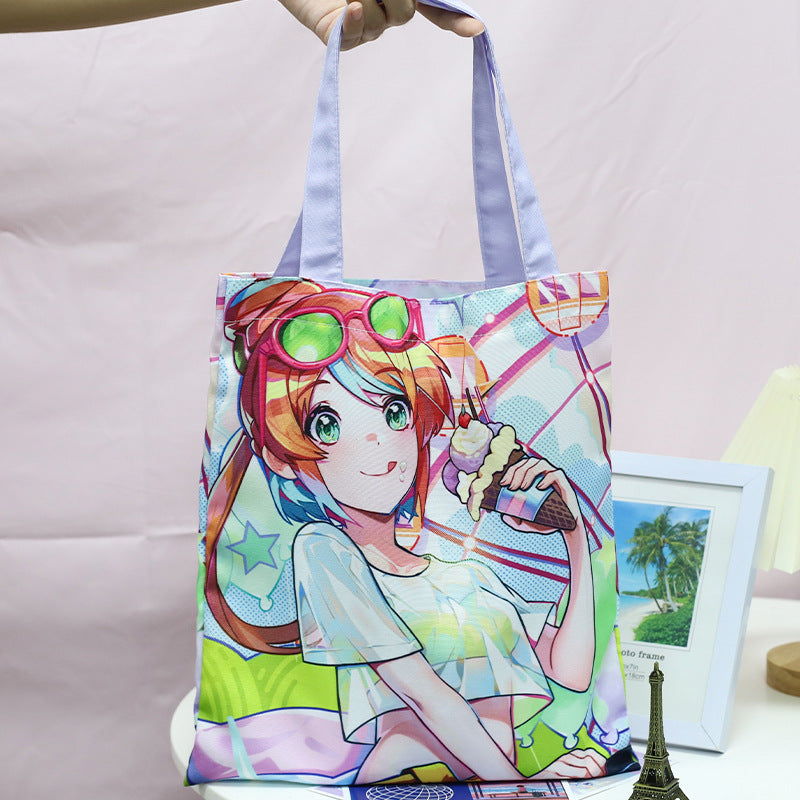 Customized canvas bag, can be used with pets, animation, star photos, is the best gift for friends and family