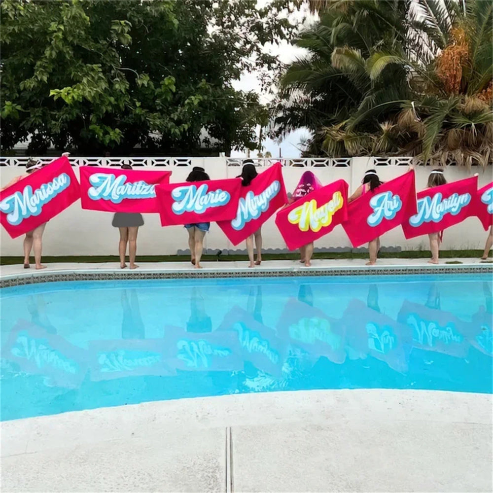 Custom Personalized Name Beach Towel