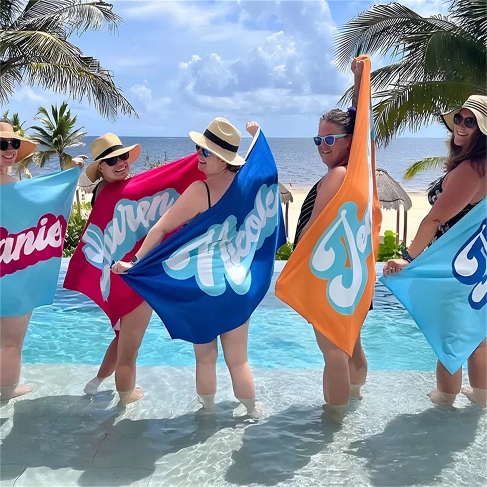 Custom Personalized Name Beach Towel
