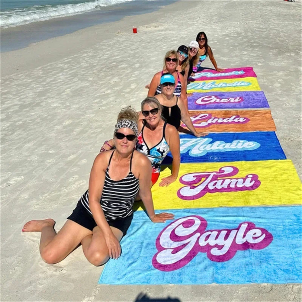 Custom Personalized Name Beach Towel