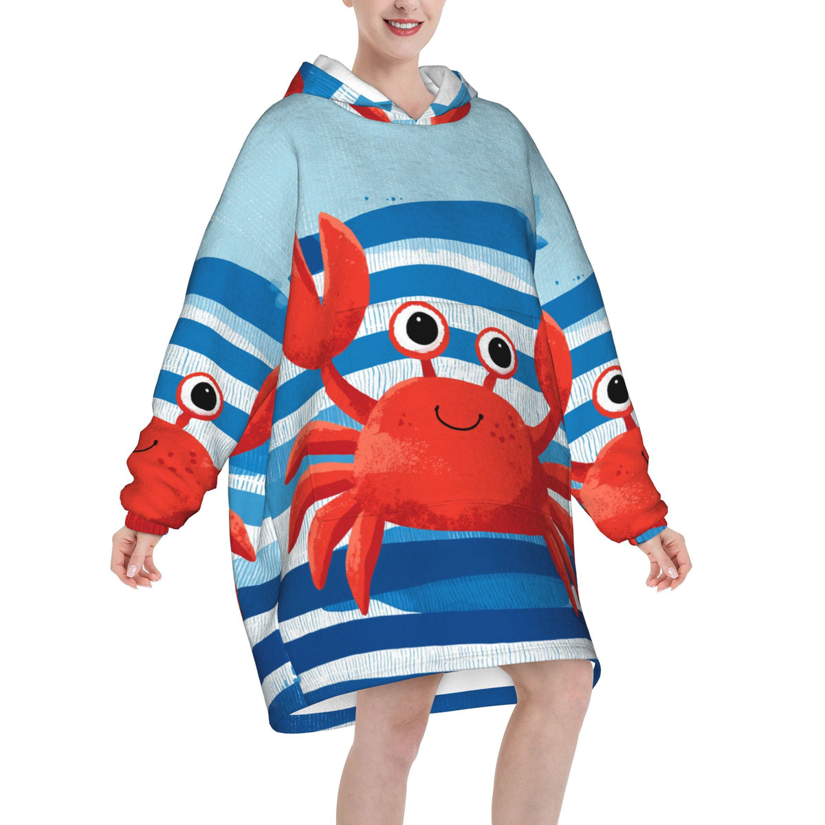 Customizable Adult Flannel Hooded Blanket Shirt / Wearable Blanket