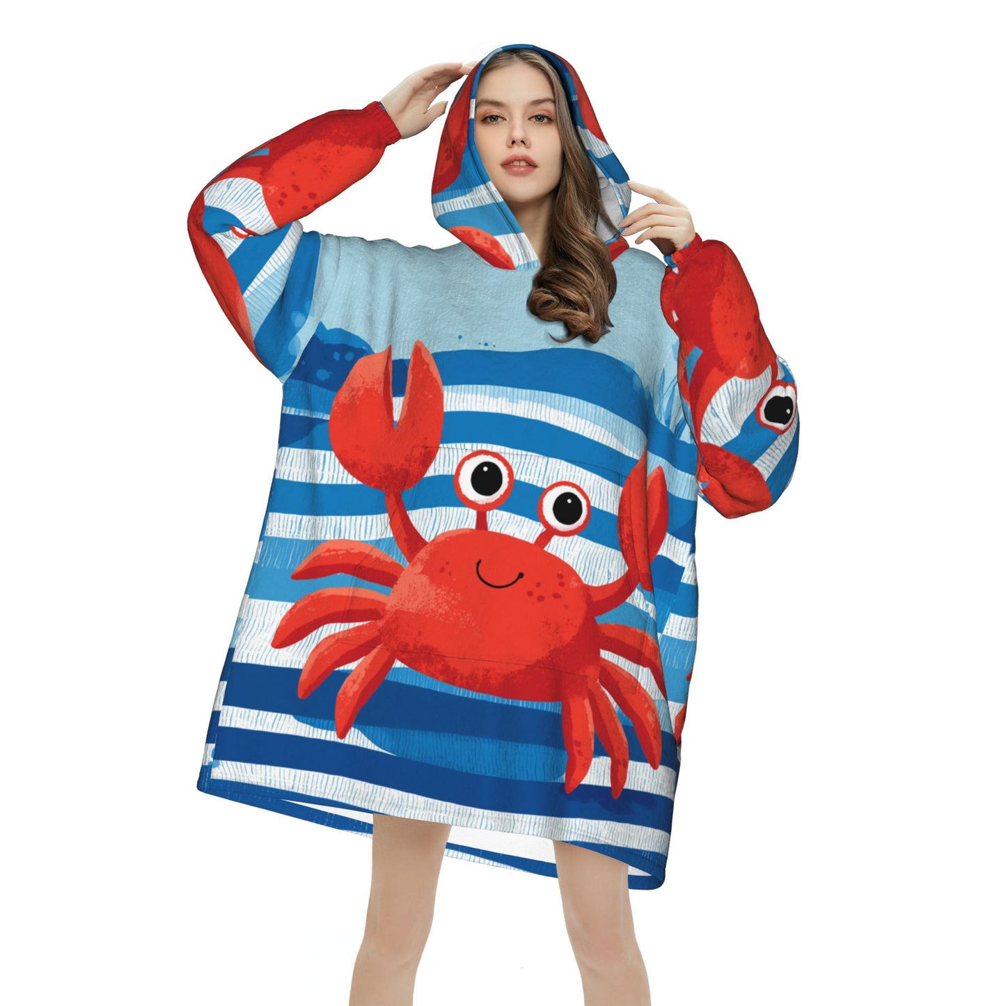 Customizable Adult Flannel Hooded Blanket Shirt / Wearable Blanket