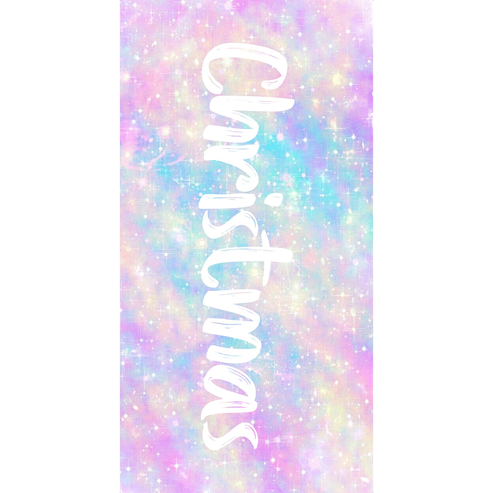 Colorful Sparkling Personalized Name Beach Towel for Women Adult Gifts