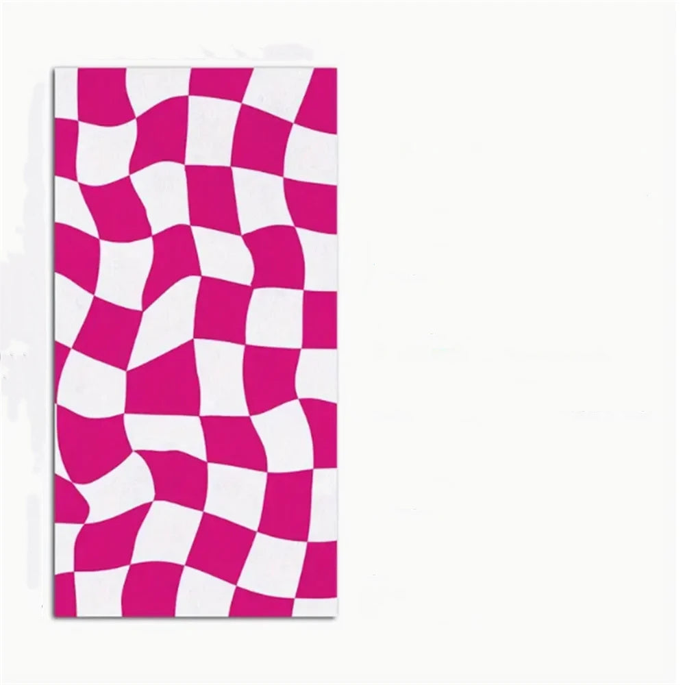Lattice Custom Name Beach Towel Quick-drying Towel for Friends Family Gifts