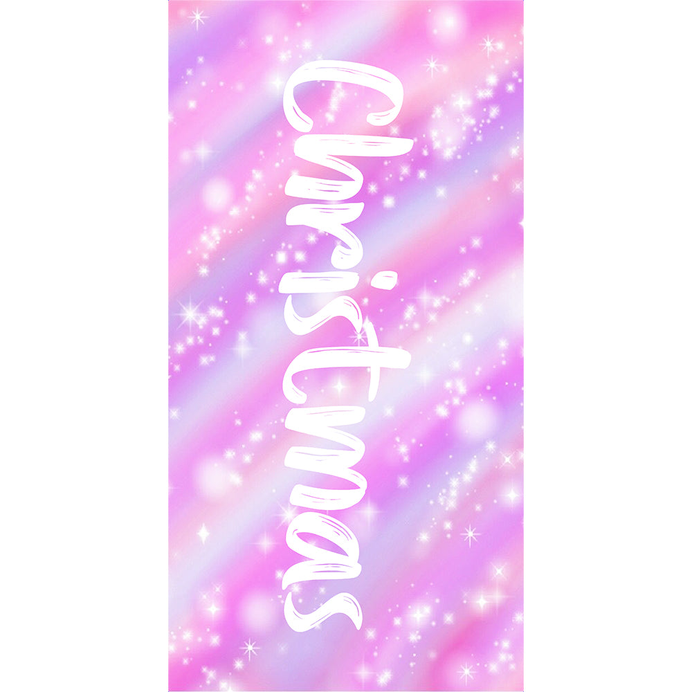 Colorful Sparkling Personalized Name Beach Towel for Women Adult Gifts