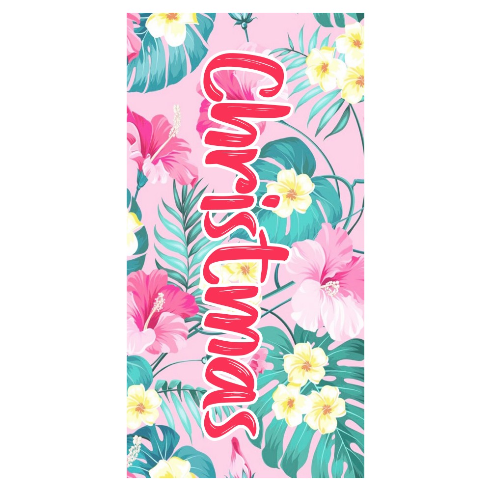Custom Personalized Name Beach Towel Bath Towel Colorful Plant Leaves for Gifts