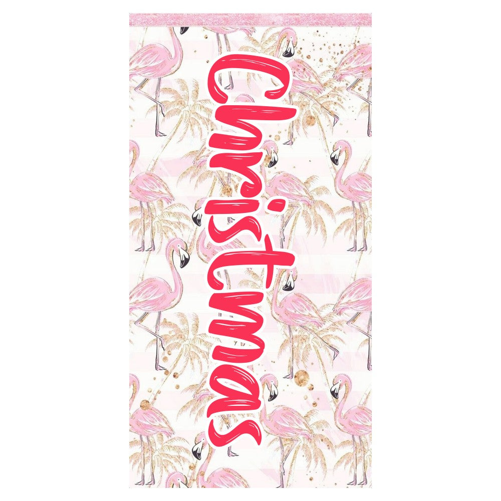 Custom Personalized Name Beach Towel Bath Towel Colorful Plant Leaves for Gifts