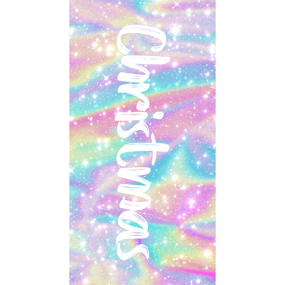 Colorful Sparkling Personalized Name Beach Towel for Women Adult Gifts