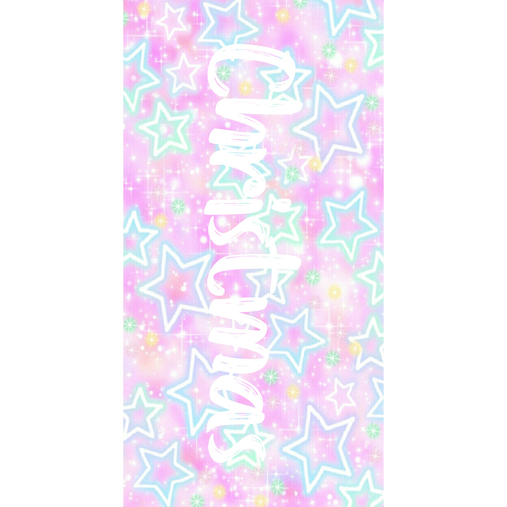 Colorful Sparkling Personalized Name Beach Towel for Women Adult Gifts