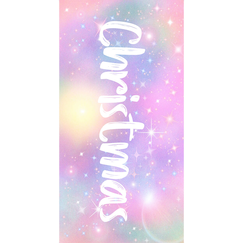 Colorful Sparkling Personalized Name Beach Towel for Women Adult Gifts
