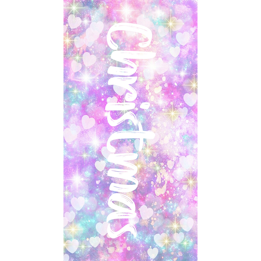 Colorful Sparkling Personalized Name Beach Towel for Women Adult Gifts