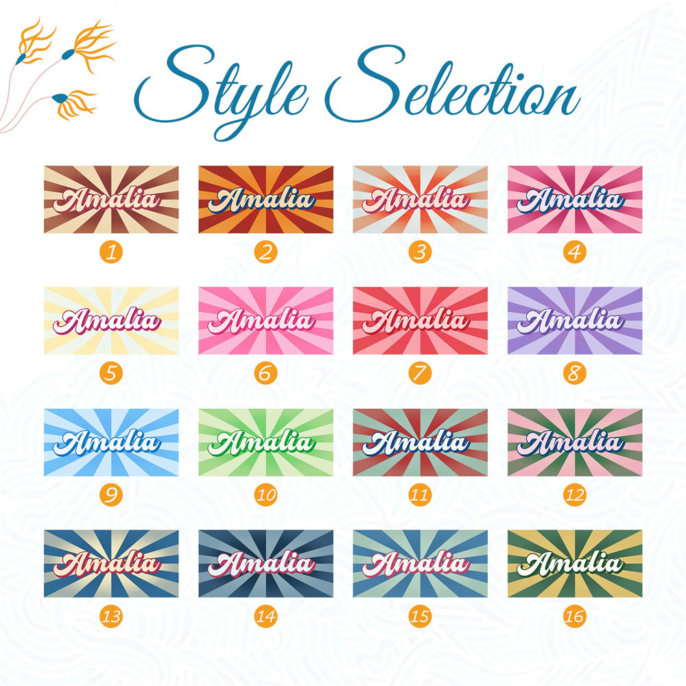Personalized Beach Towel Burst Style Custom Name Custom Pool Towel for Girls Boys