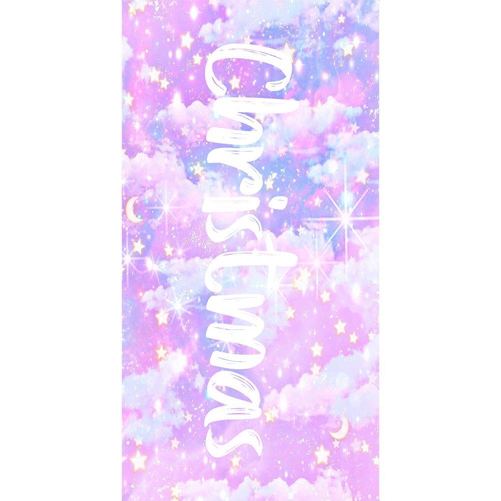 Colorful Sparkling Personalized Name Beach Towel for Women Adult Gifts