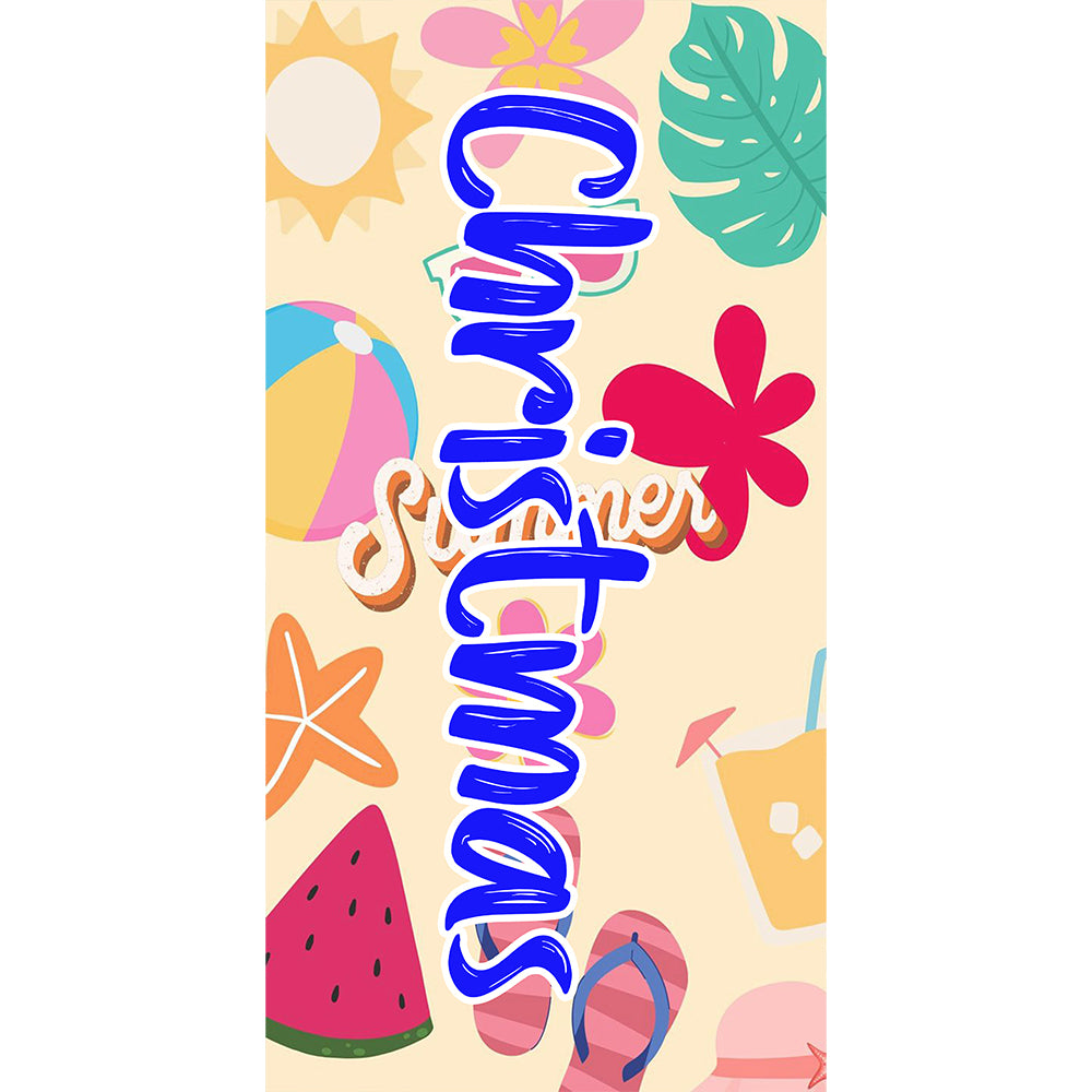 Personalized Name Beach Towel for Women Adult Gifts