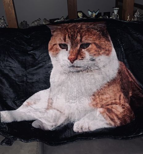 Customize your pet's printed flannel blanket with your pet's photo