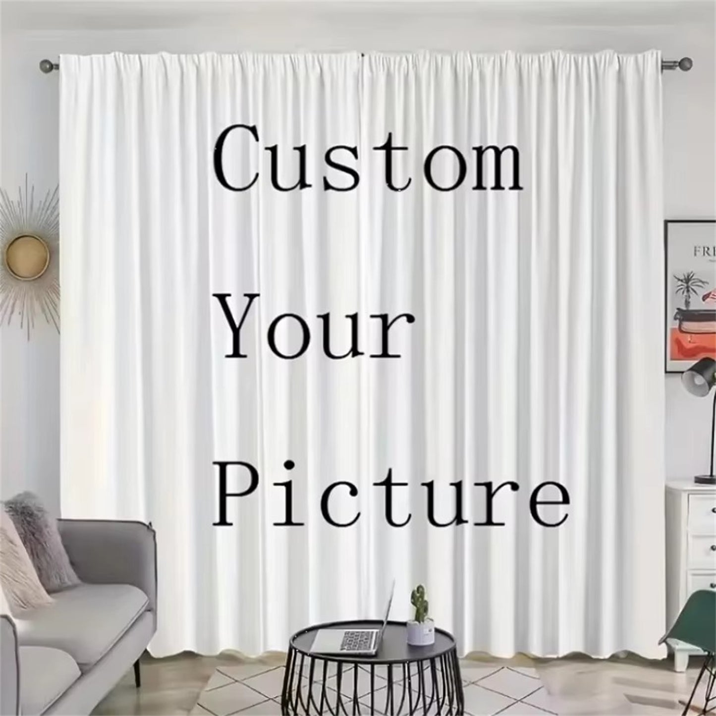 Custom Photo Curtain Personalized Blackout Windows Curtain for Bedroom Living Room Hotel Decor 2 Panel
