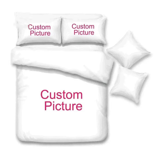 Custom Photo 3pcs Duvet Cover Set Personalized Images Bedding Set Comforter Cover Queen King Full Size Bedroom Decor