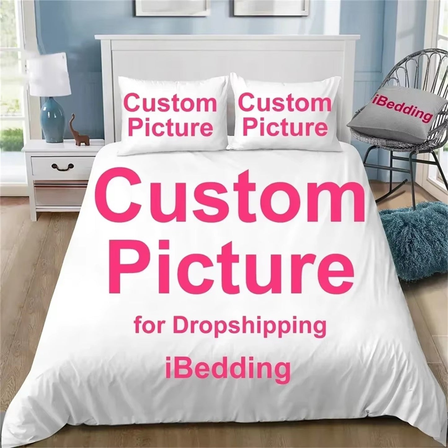 Custom Photo 3pcs Duvet Cover Set Personalized Images Bedding Set Comforter Cover Queen King Full Size Bedroom Decor