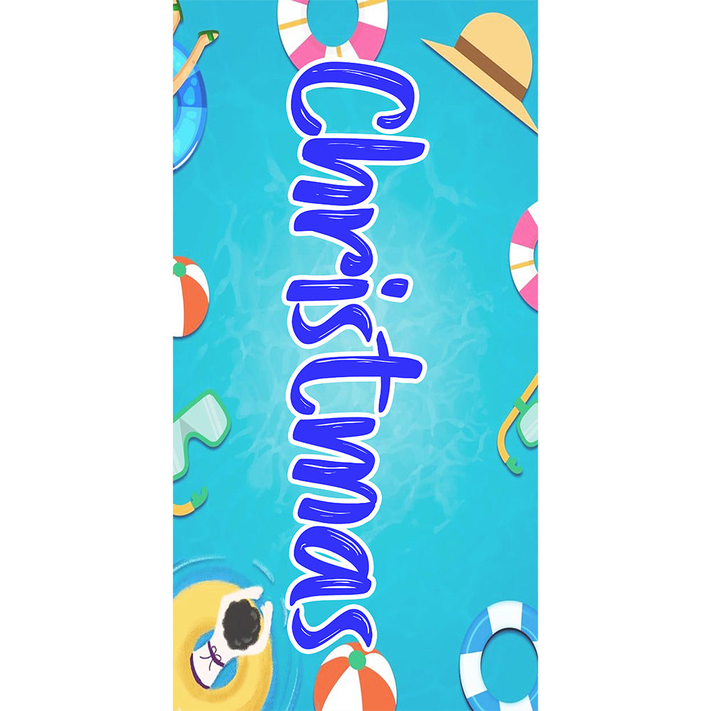 Personalized Name Beach Towel for Women Adult Gifts