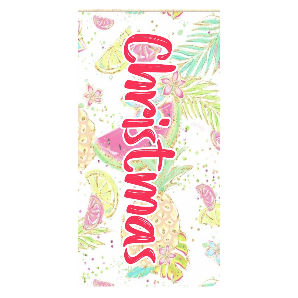 Custom Personalized Name Beach Towel Bath Towel Colorful Plant Leaves for Gifts