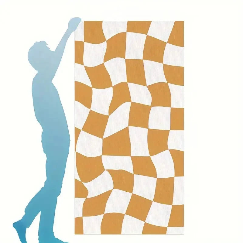 Lattice Custom Name Beach Towel Quick-drying Towel for Friends Family Gifts