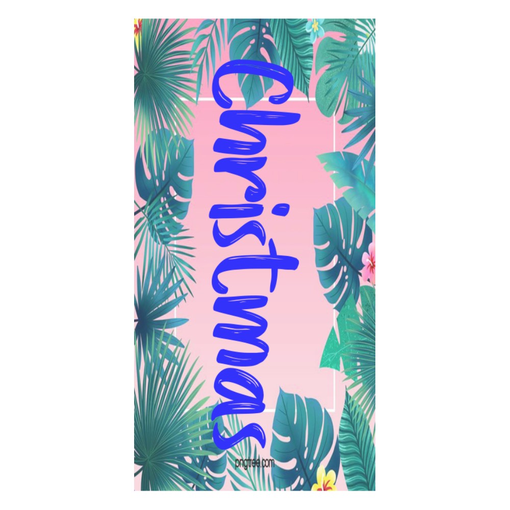 Personalized Name Beach Towel Tropical Plants Palm Leaves Style