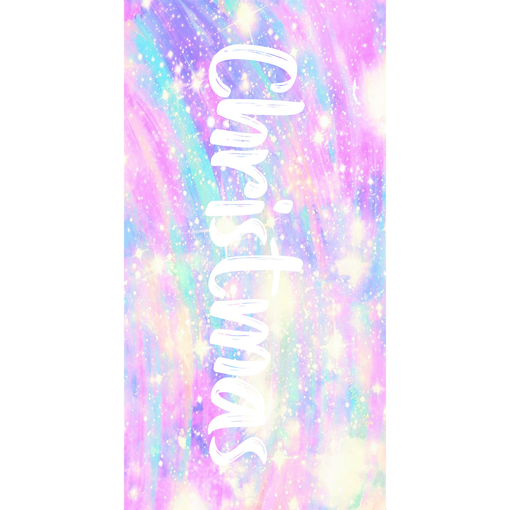 Colorful Sparkling Personalized Name Beach Towel for Women Adult Gifts