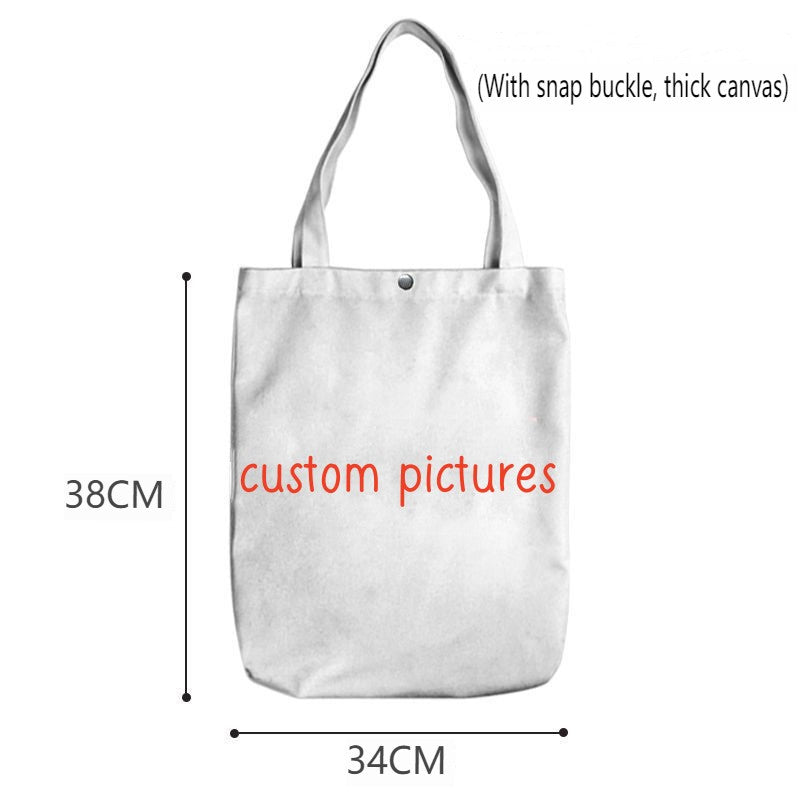 Customized canvas bag, can be used with pets, animation, star photos, is the best gift for friends and family